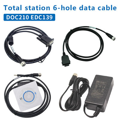 DOC210 EDC139 TOPCON SOKKIA মোট স্টেশন ES/OS/PS এর জন্য ডেটা ক্যাবল পিসিতে (Win11) 6 হোল